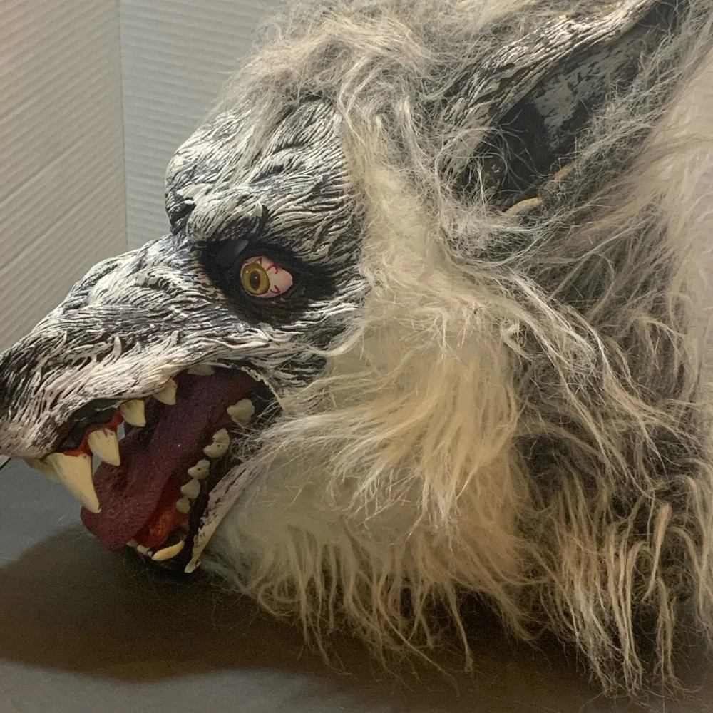Halloween Werewolf Mask Costume Large Full Head Adult Mask. EC